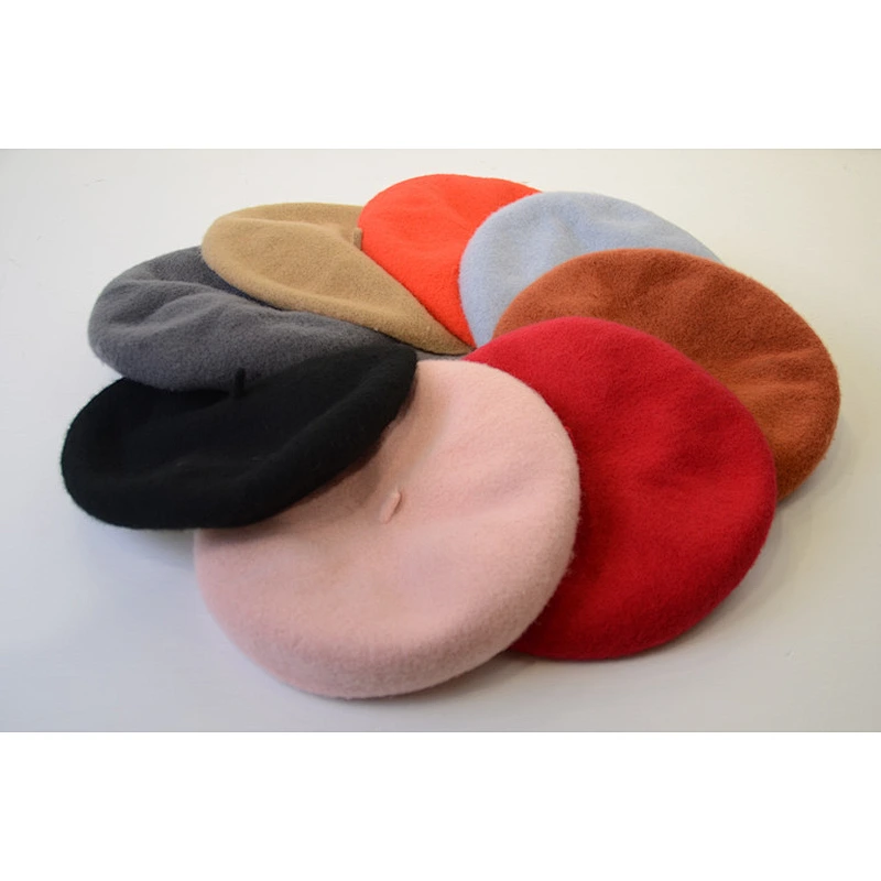 Custom Winter Women Hat Beret Girls Knitted Beanie Winter Hat Bonnet Wool Warm Winter Hat