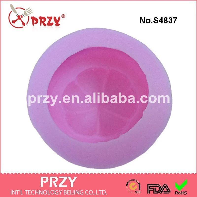 S4837 Fresh Mangosteen Fruit Shape Highly Food Grade Silicone soap Mold
