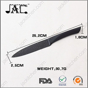 Super Sharp Non-Stick Black Coated 5 Inch Utility Knife