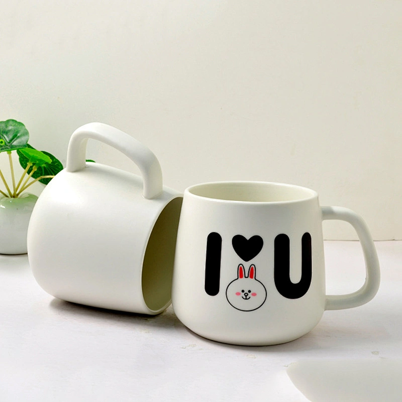 500 ml Custom Logo Printed Water Cup Creative Color Changing Cup Ceramic Coffee Mug