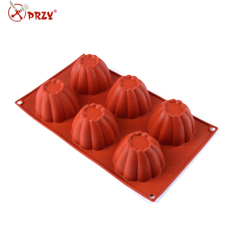 6 cavity flower shape silicone mold cake mold mousse pudding mold