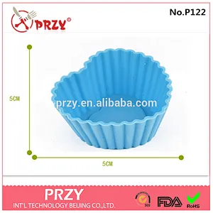 Baking Tools Eco-Friendly Silicone Heart Shaped Muffin Cake Cup