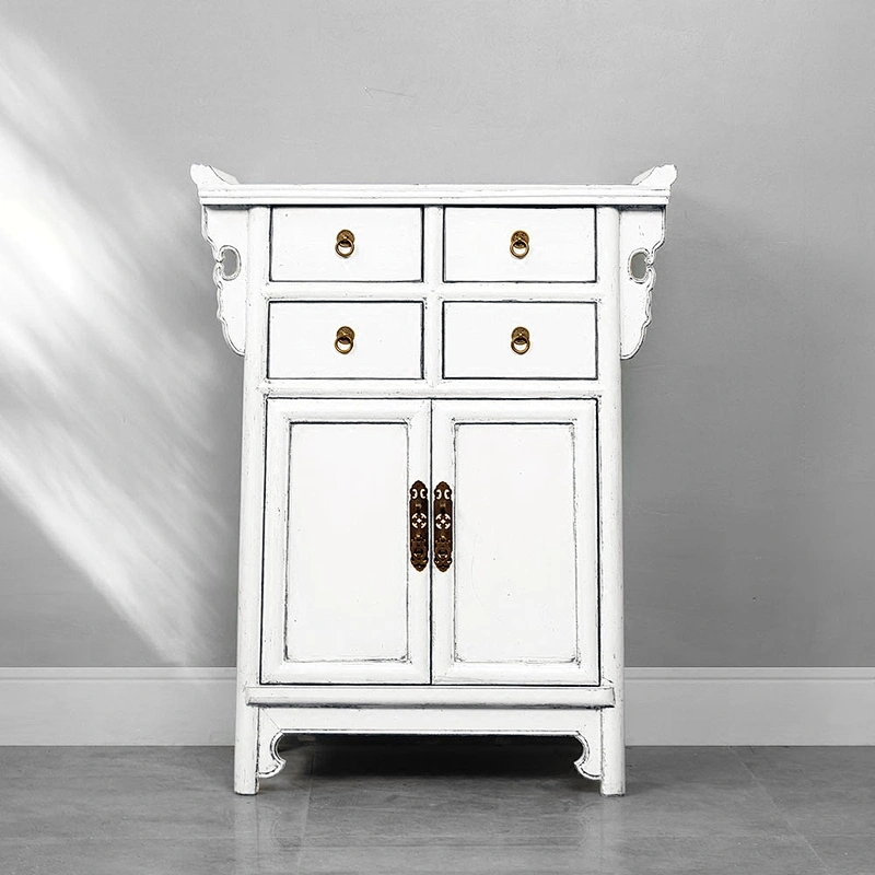 chinese antique solid wood shabby chic cabinet