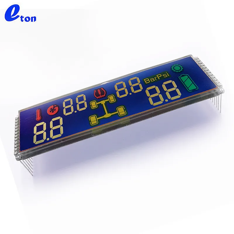 Custom 8 digit tire pressure gauge lcd 7 segment LCD Screen