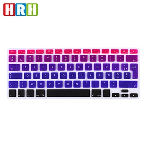 custom silicone language silicone rainbow keyboard cover protector laptop keyboard skin for macbook macbook pro retina display