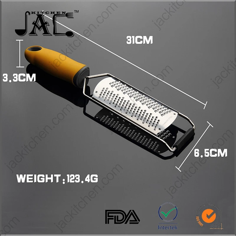 Stainless Steel Lemon Zester And Cheese Grater With Protect Cover