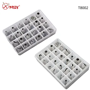 304 Stainless Steel 24 Head Cookie Torch Mounted Flower Mouth Bakeware Stainless Cake Decoration Sets