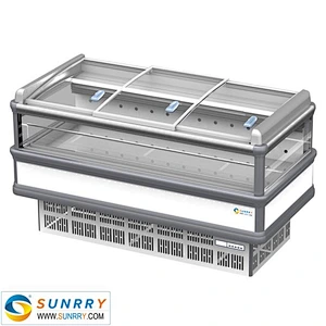Air Cooling Supermarket Promotional Floor Display Stand Island Freezer 1850MM Length (SY-SIS185A SUNRRY)