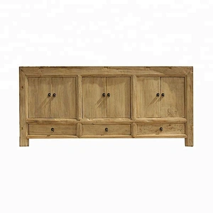 wholesale chinese antique rustic reclaimed elm wood storage buffet furniture