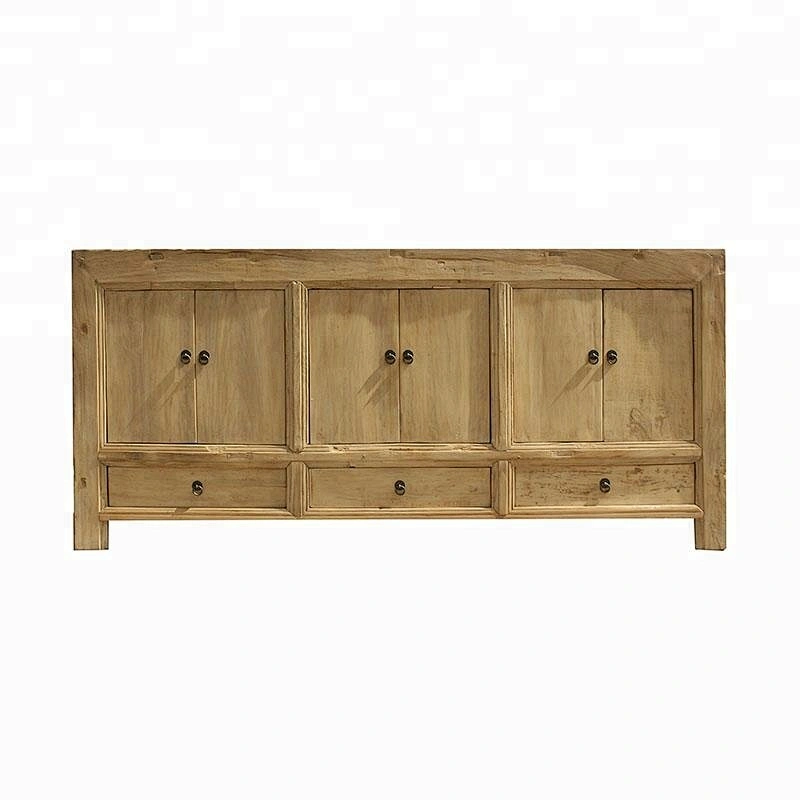 wholesale chinese antique rustic reclaimed elm wood storage buffet furniture