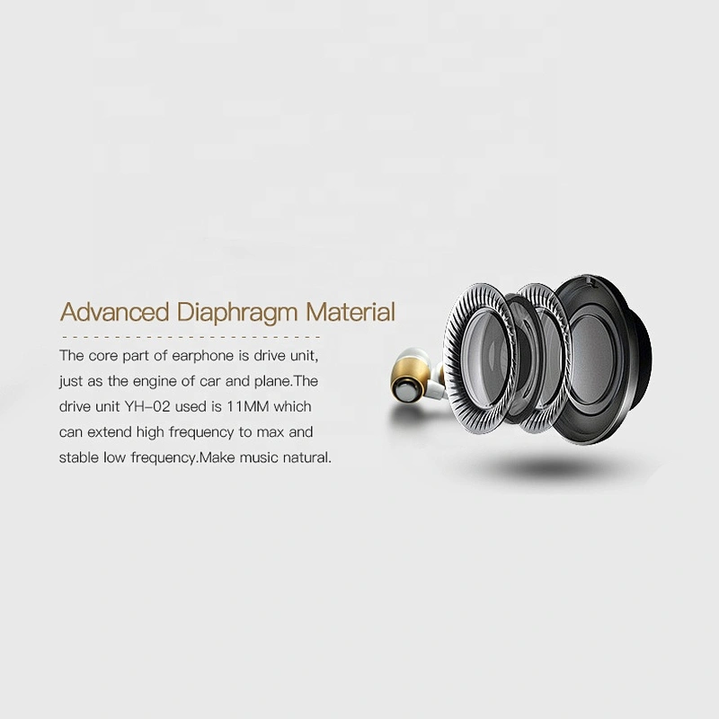 Universal Stylish Sport In ear Dual Dynamic balanced Wired Earphone for Cell Phone and computer