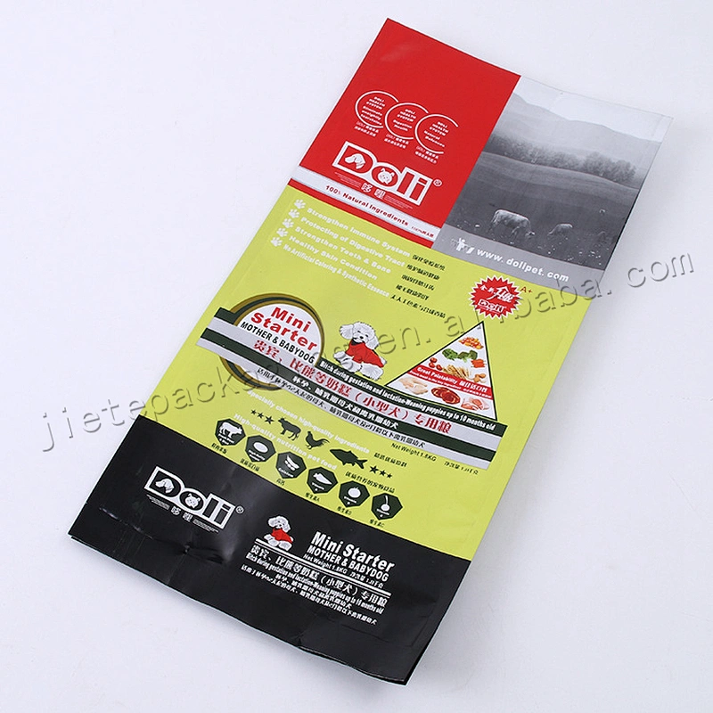 Customized plastic foil film laminated dog feed packaging bag