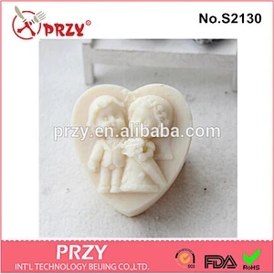 DIY handmade wedding couple silicone molds for soap making