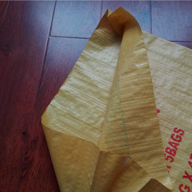 Moisture proof pp woven detergent bag yellow packaging sack for washing powder