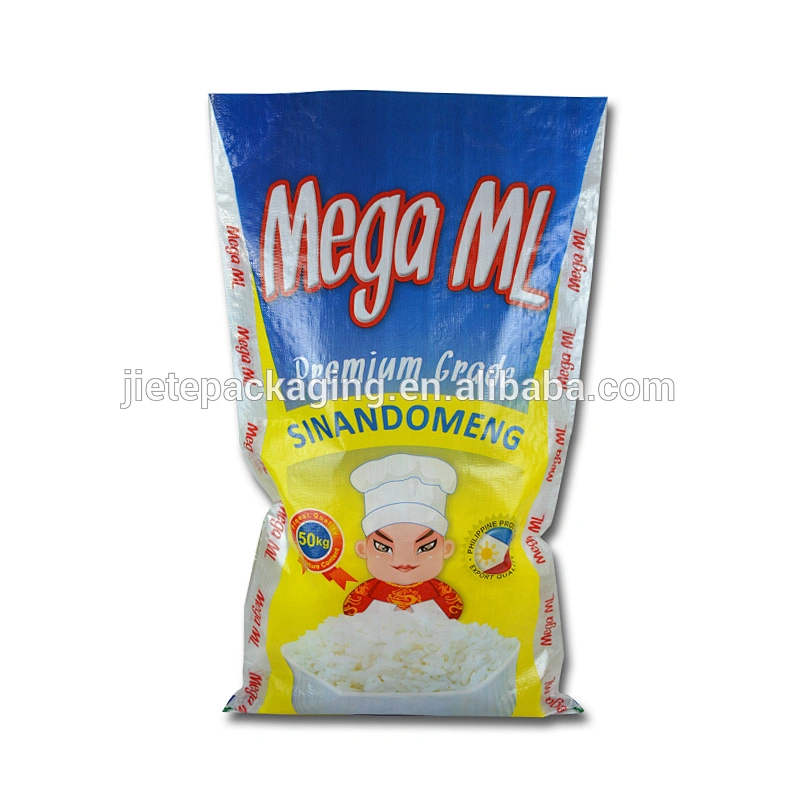 China pp woven bag 50kgs for packing flour, rice, wheat, corn, grain