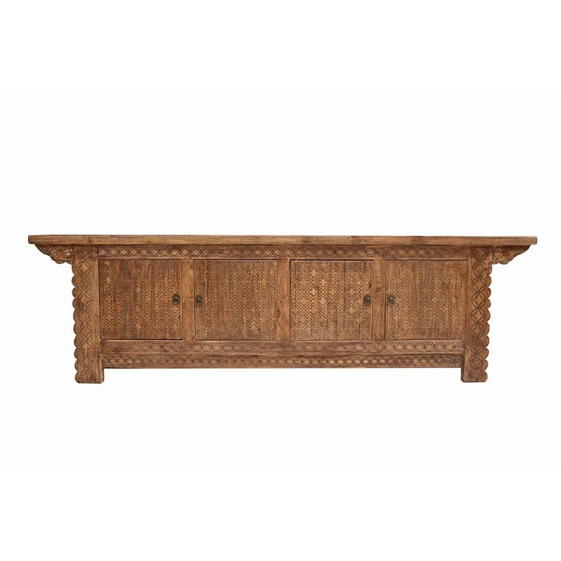 Oriental chinese vintage Qinghai carving furniture.