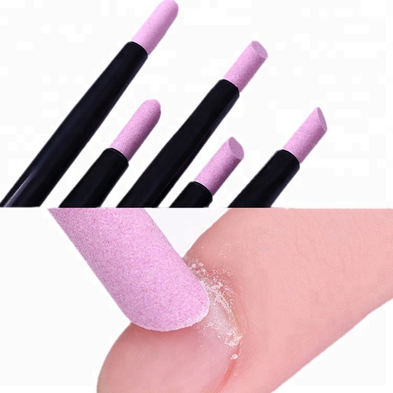 5pcs Custom Scrub Cuticle Remover Pen Nail File Set Professional Trimmer Tool For Nails Art Manicure Tool Kit