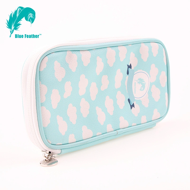 Custom Printing Pu Leather Pencil Bag
