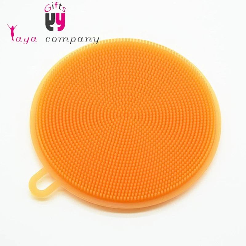 Oval shaped Soft food grade silicone cleaning dish brush
