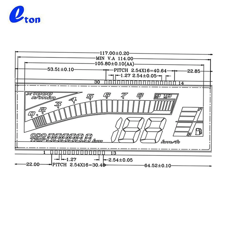 Custom HTN lcd display for motorbike