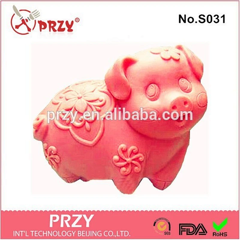 S031 PRZY handmade piggy silicone soap mold