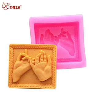 S3107 3D Pull finger Craft Art Silicone Soap Mold Chocolate mold