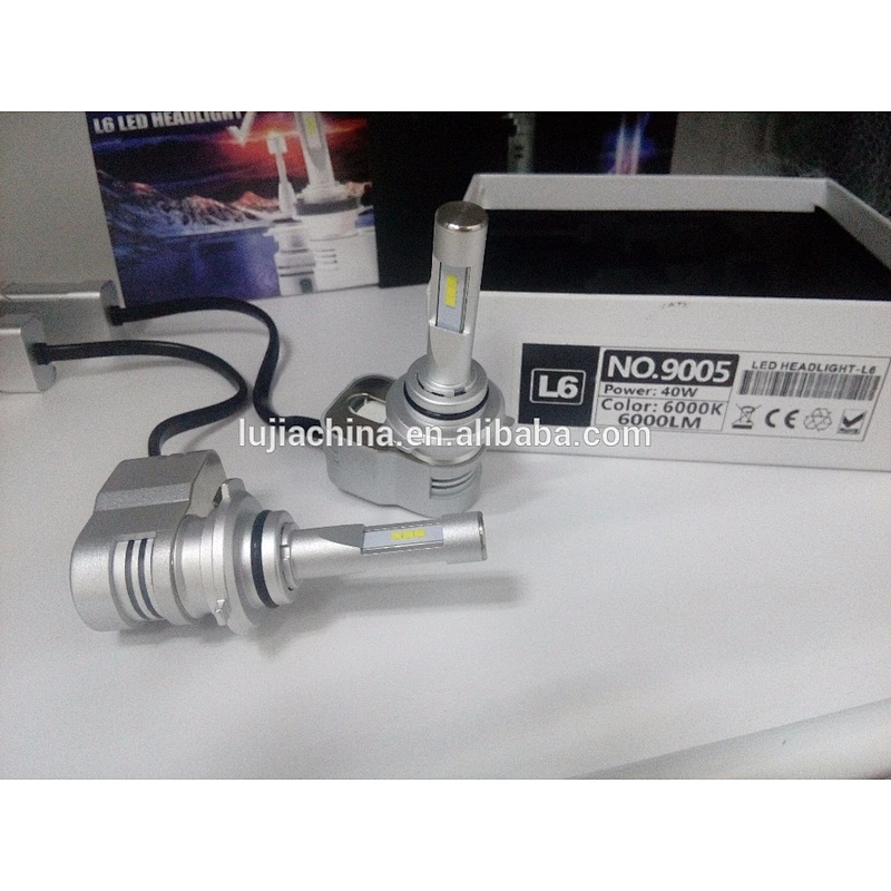 L6 9005 6000lm car led headlight canbus 40W Lujia mini led projector headlight 6000k H1 H3 H4 9004 h7 y22 slimer than y19 t5 COB