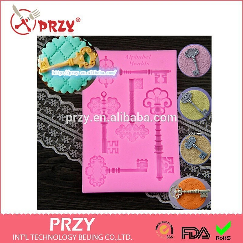 2015 newest gum paste key series silicone fondant mold