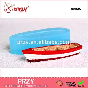 S3345 3D ship silicone molds 3d boat shape handmade dorative mold funny shape molds