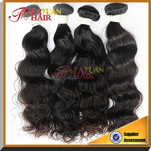 Grade AAAAA double wefts full cuticle and tangle free 100% unprocessed raw malaysian wavy hair