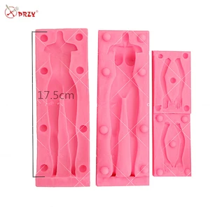 Fondant doll Body mold Female body silicone molds for Cake Decorations silicone Soap mould