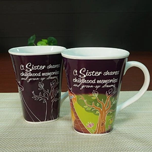 free design color changing coffee cup  lovely tree pattern custom color changing  mug  luxury 450ml hot water color changing mug