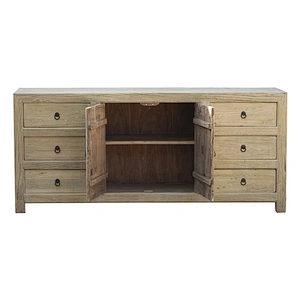 asian chinese antique reclaimed bleached wood sideboard living room drawer storage furniture
