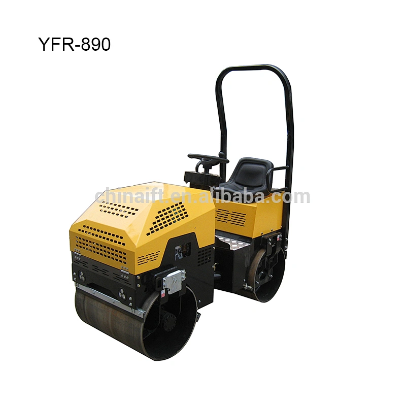 Diesel Small Tandem Drum 1000kg Vibratory Road Roller YFR-890