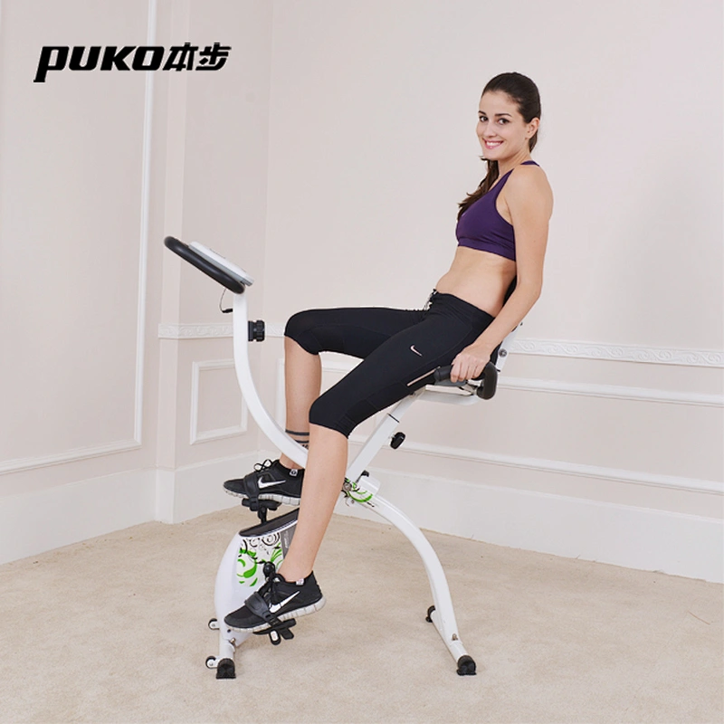 Home use Folding Magnetic Exercise Bike X-Bike with back seat