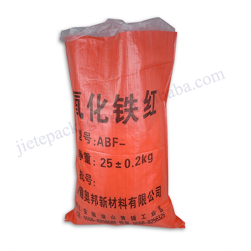 Top sale red plastic pp woven chemical resistance packaging bag with lining