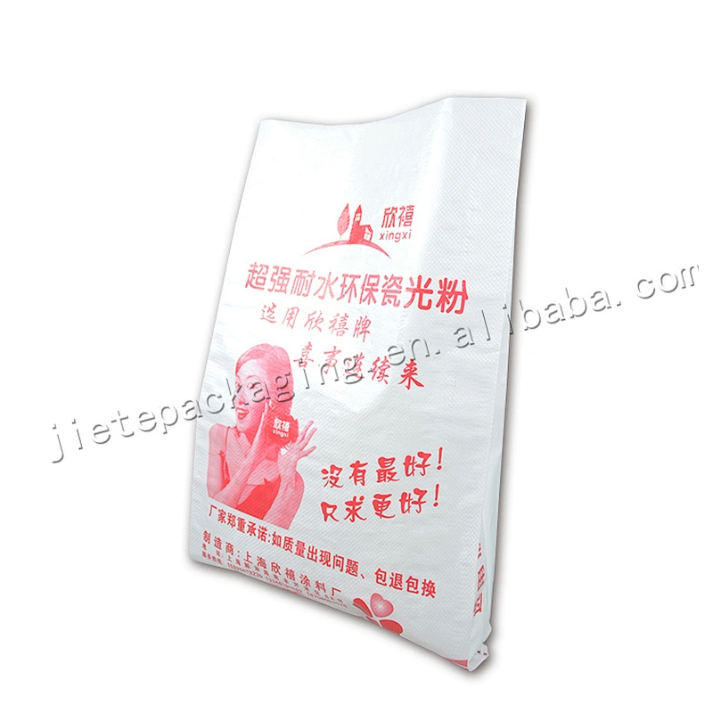 Non film Laminated white pp woven polypropylene cement bag