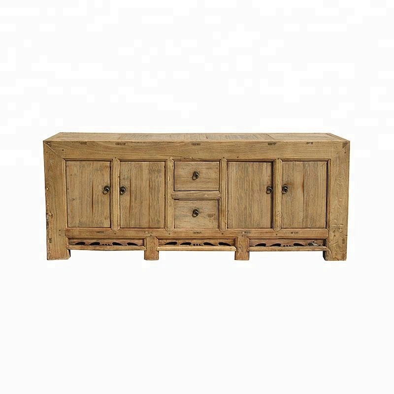 oriental chinese antique rustic old elm distressed buffet furniture