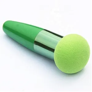 Best selling foundation cosmetic powder puff with metal handle flawless smooth makeup sponge blender