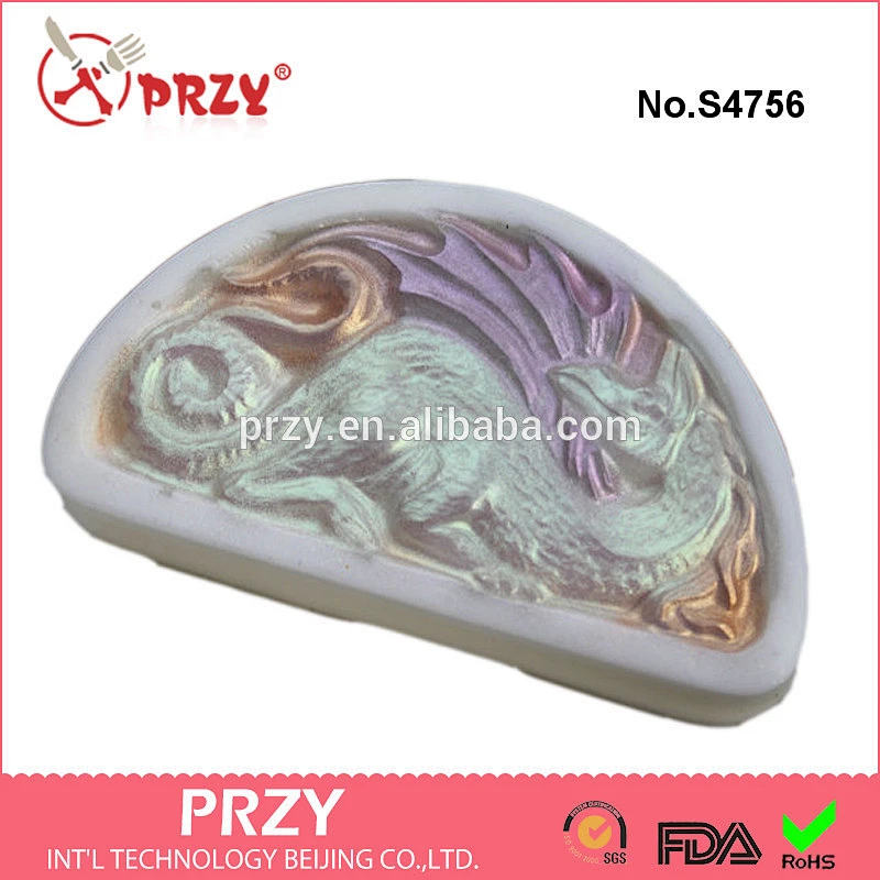 S4756 Dragon soap molds silicone 2d soap mold silicone mold for soap