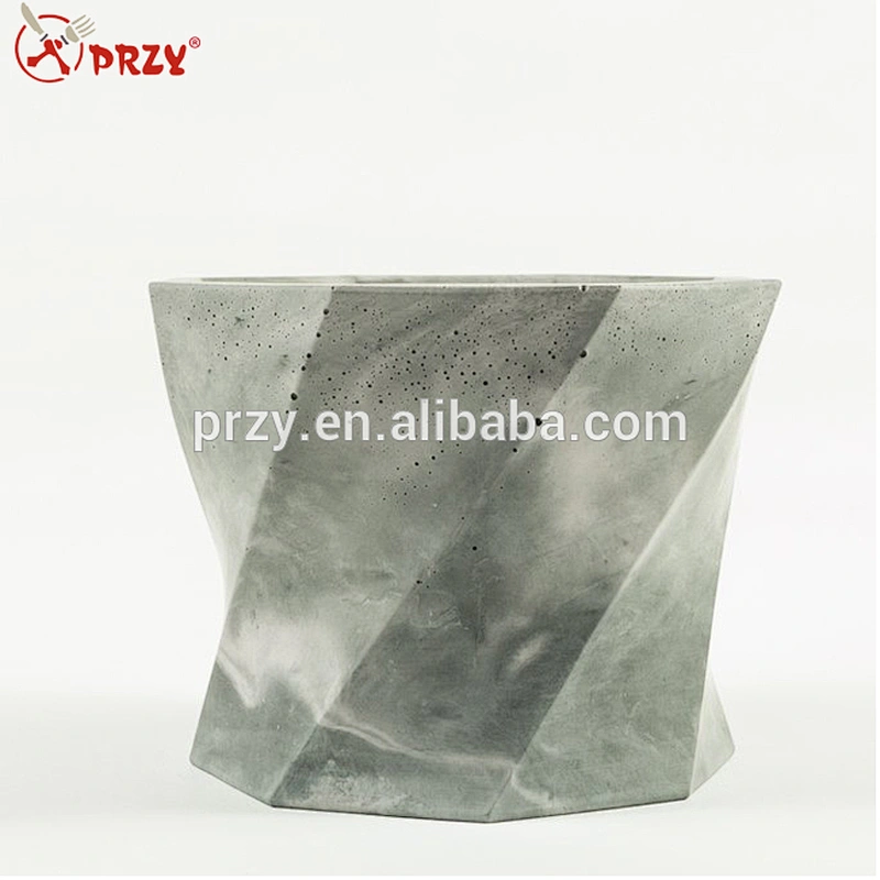 3D Twisted Octagon Vase Silicone Mold przy 2018 New Silicone Molds For Concrete Silicone soap mold