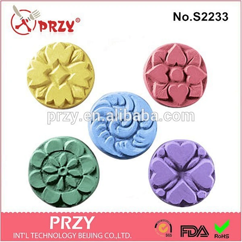Guest 5 Flowers silicone soap molds for soap making