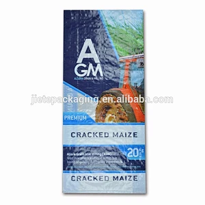 Customized new design transparent virgin laminated PP plastic woven rice, corn, seed packaging bag 20kg