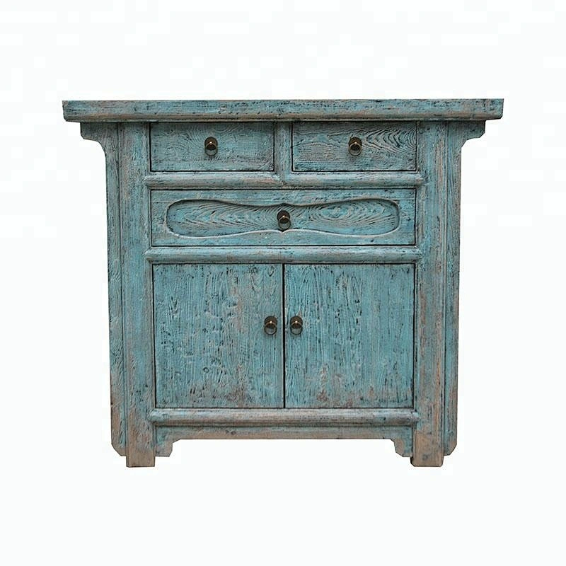 chinese antique reproduction distressed oriental buffet living room furniture