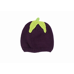 Kids children funny knitted hat with vegetable without visor beanie hat cap