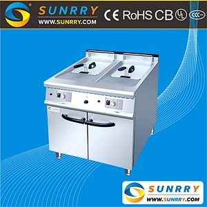 Commercial fryers for sale with cabinet 44 liters restaurant equipment for sale (SY-GF900B SUNRRY)