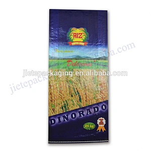 Design printed pp woven fabric basmati rice bag plastic packaging sack for wheat,bean,seed,flour,feed