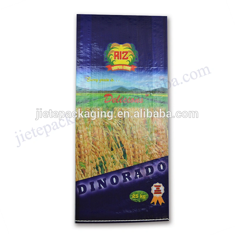 Design printed pp woven fabric basmati rice bag plastic packaging sack for wheat,bean,seed,flour,feed