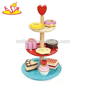 Die beliebtesten Kinder spielen Holzspielzeug Kuchen mit Ständer W10B241