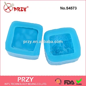 S4573 Rose Square Box silicone soap mold silicone plaster mold food grade silicone rubber material